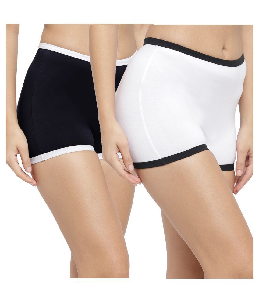     			N-Gal Pack of 2 Cotton Lycra Women's Boy Shorts ( Multi Color )