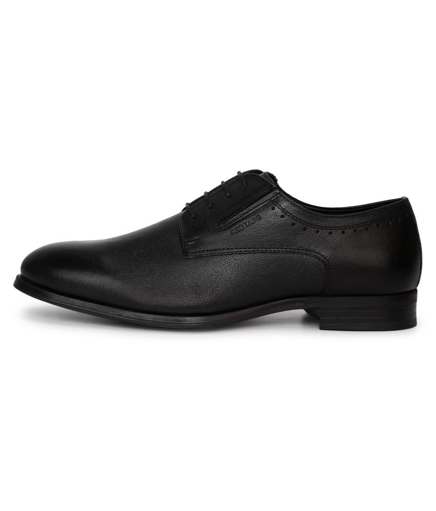 red tape black derby formal shoes