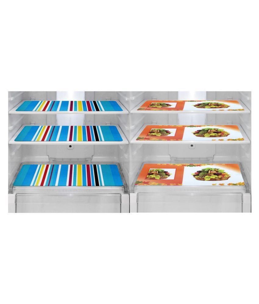     			Revexo Set of 6 PVC Multi Fridge Mats