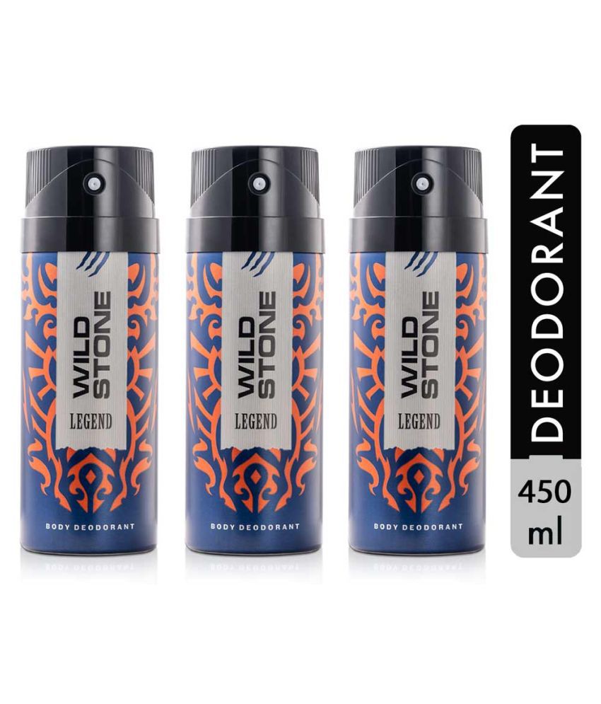     			Wild Stone Legend Combo (150 ml each) Deodorant Spray - For Men (450 ml, Pack of 3)