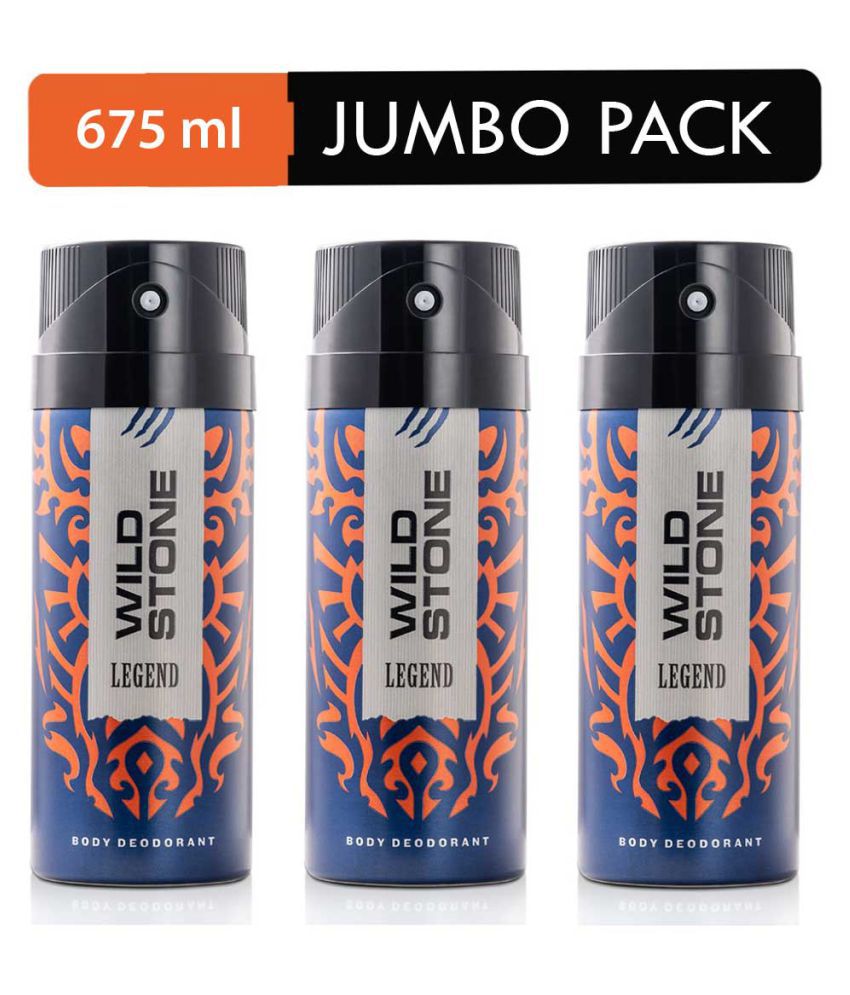    			Wild Stone Legend deodorant Spray for Men 225 ml ( Pack of 3 )