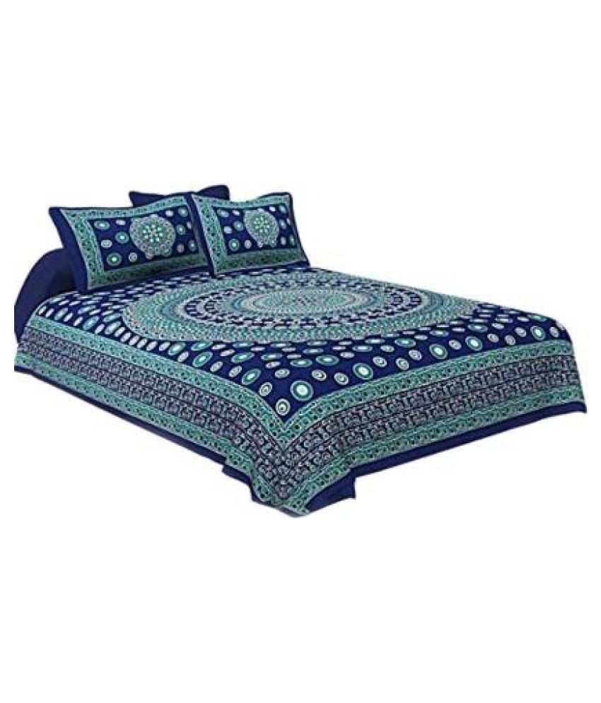 Fab Jaipur Cotton Double Bedsheet with 2 Pillow Covers Buy Fab Jaipur
