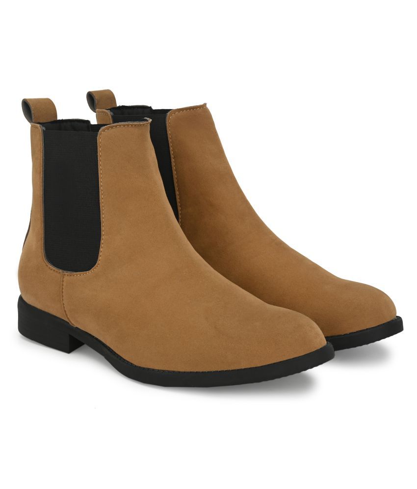 HiREL'S Tan Chelsea boot - Buy HiREL'S Tan Chelsea boot Online at Best ...