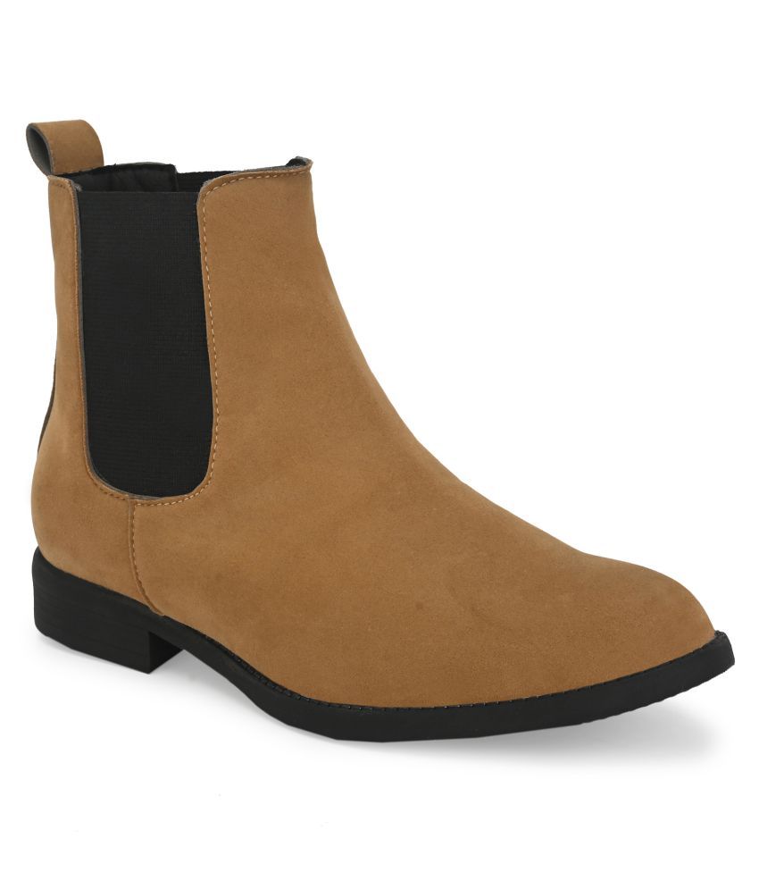 HiREL'S Tan Chelsea boot - Buy HiREL'S Tan Chelsea boot Online at Best ...