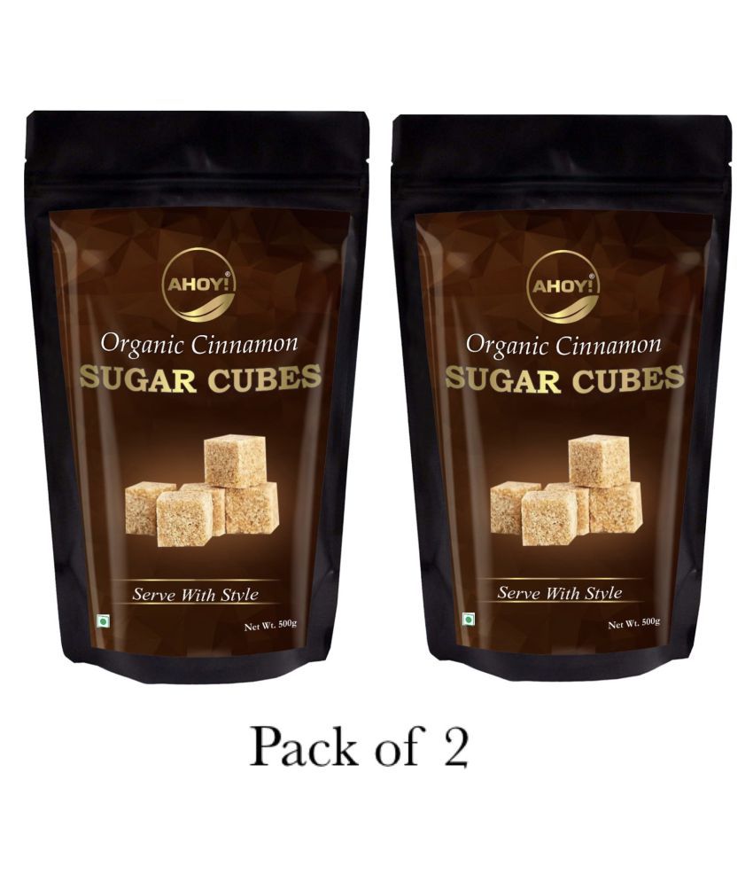 AHOY! Cinnamon Sugar Cubes Pack of 2 Demerara Sugar Cubes 500 g Pack of 2