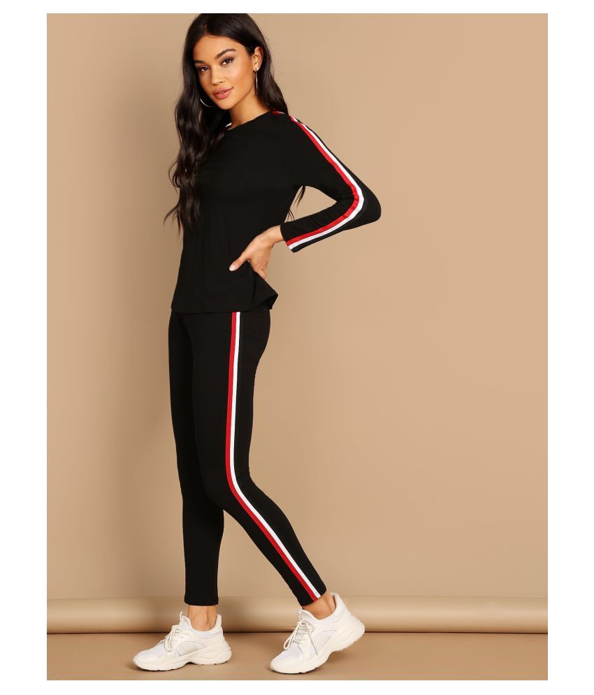 black cotton tracksuit