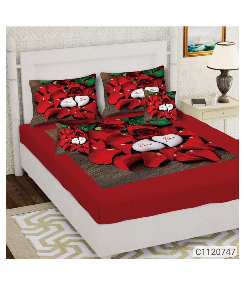 METRO DHAMAKA Velvet Double Bedsheet with 2 Pillow Covers Buy METRO