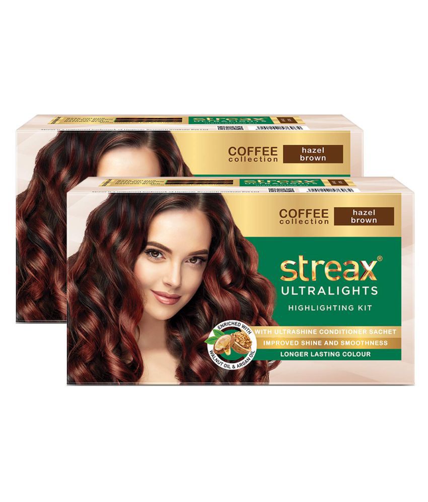 Streax Ultralights Temporary Hair Color Brown Hazel Brown 60 g Pack of 2:  Buy Streax Ultralights Temporary Hair Color Brown Hazel Brown 60 g Pack of  2 at Best Prices in India - Snapdeal