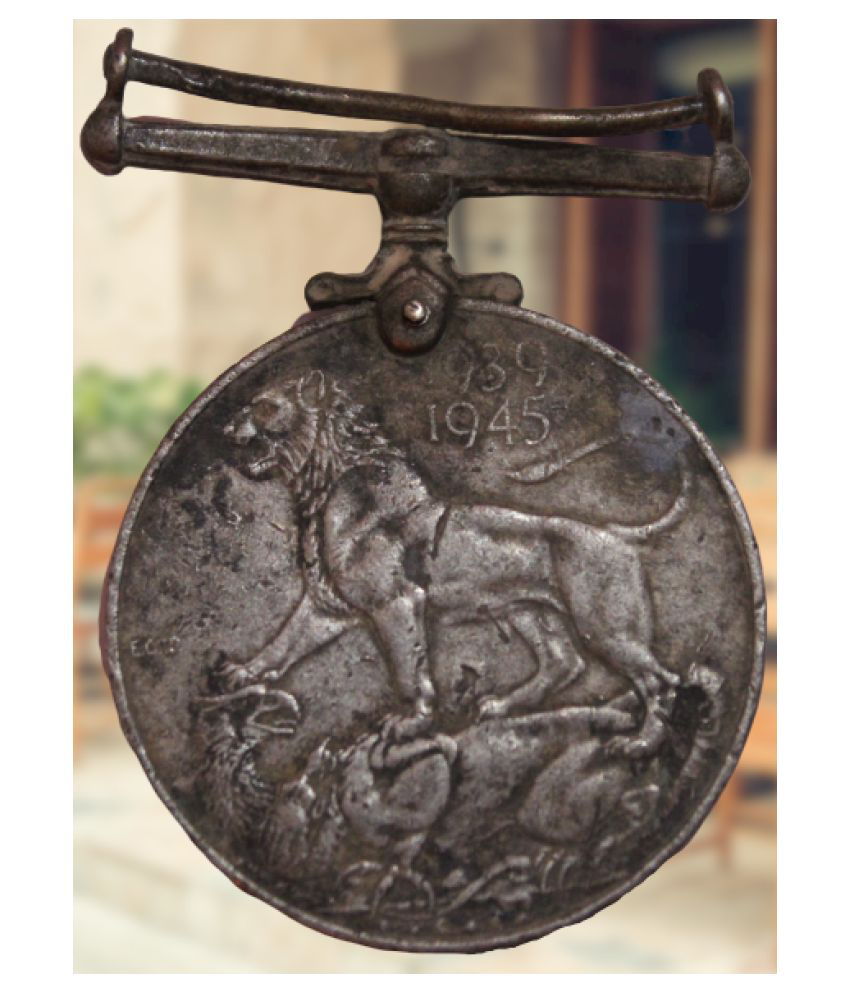     			1939â1945 GEORGIVS VI D:G:BR:OMN:REX ET INDIAE:IMP -- World War II Rare Medal