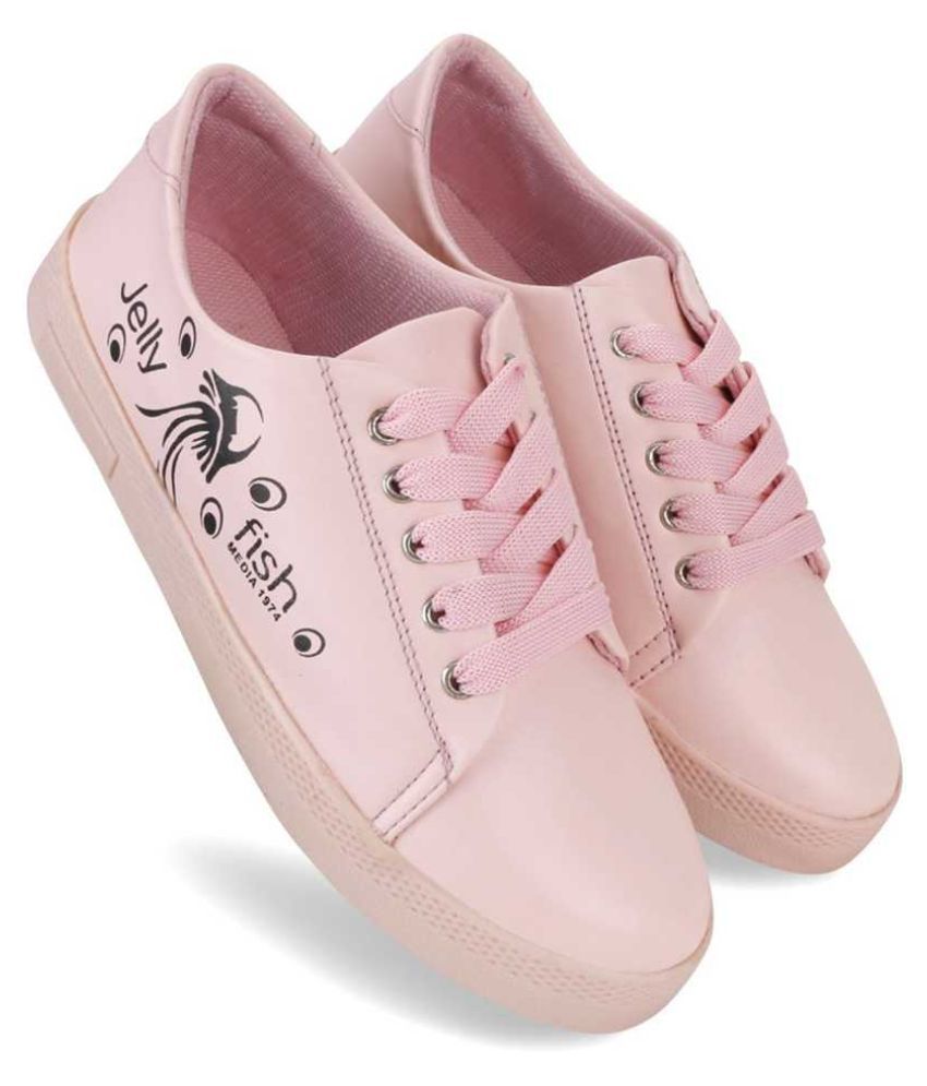 zappy pink casual shoes
