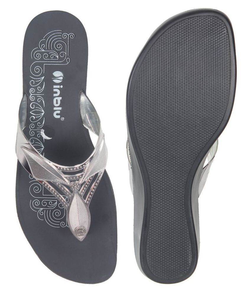 blue and silver flats
