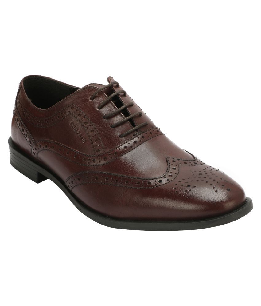 red tape brown brogue shoes