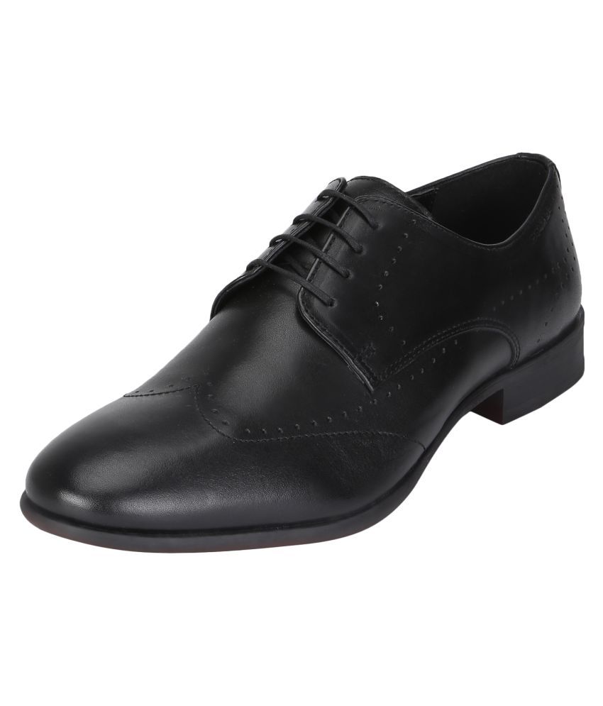 red tape black derby formal shoes