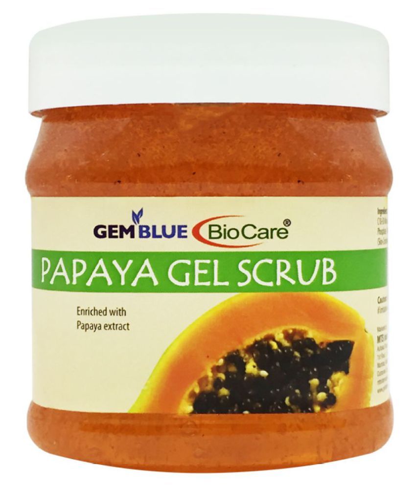 gemblue biocare Papaya Gel Scrub Facial Scrub 500 ml Buy gemblue biocare Papaya Gel Scrub