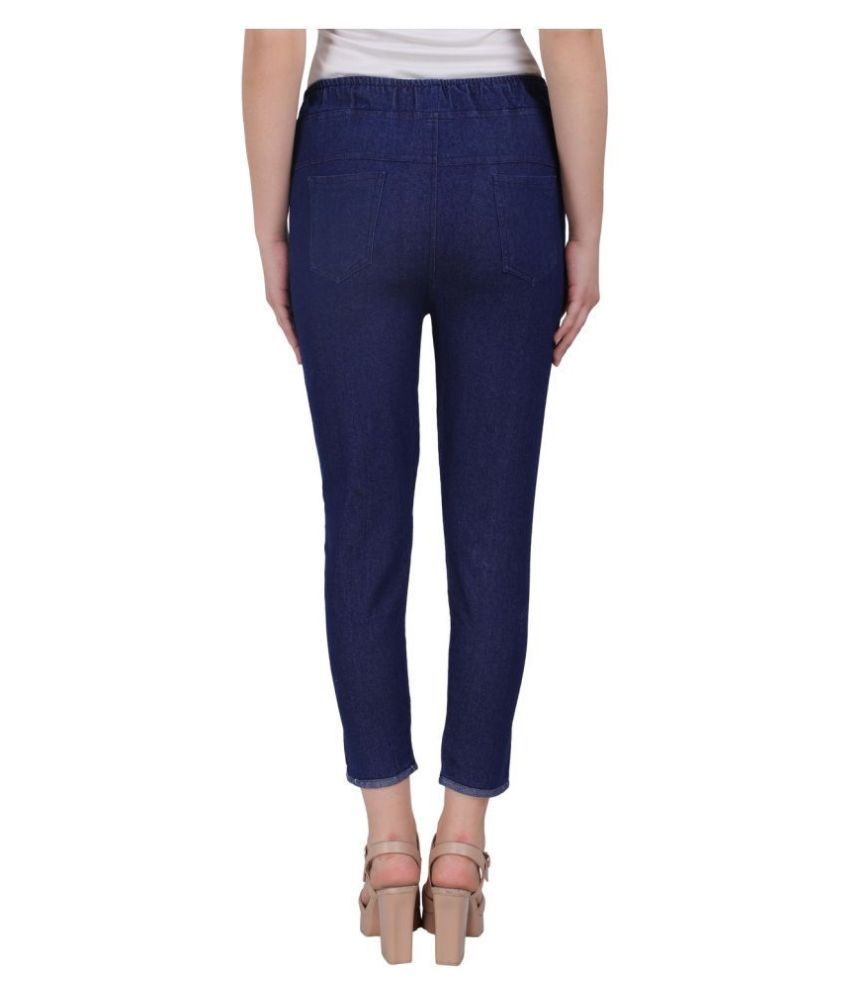 Blue Denim Lycra Jeggings