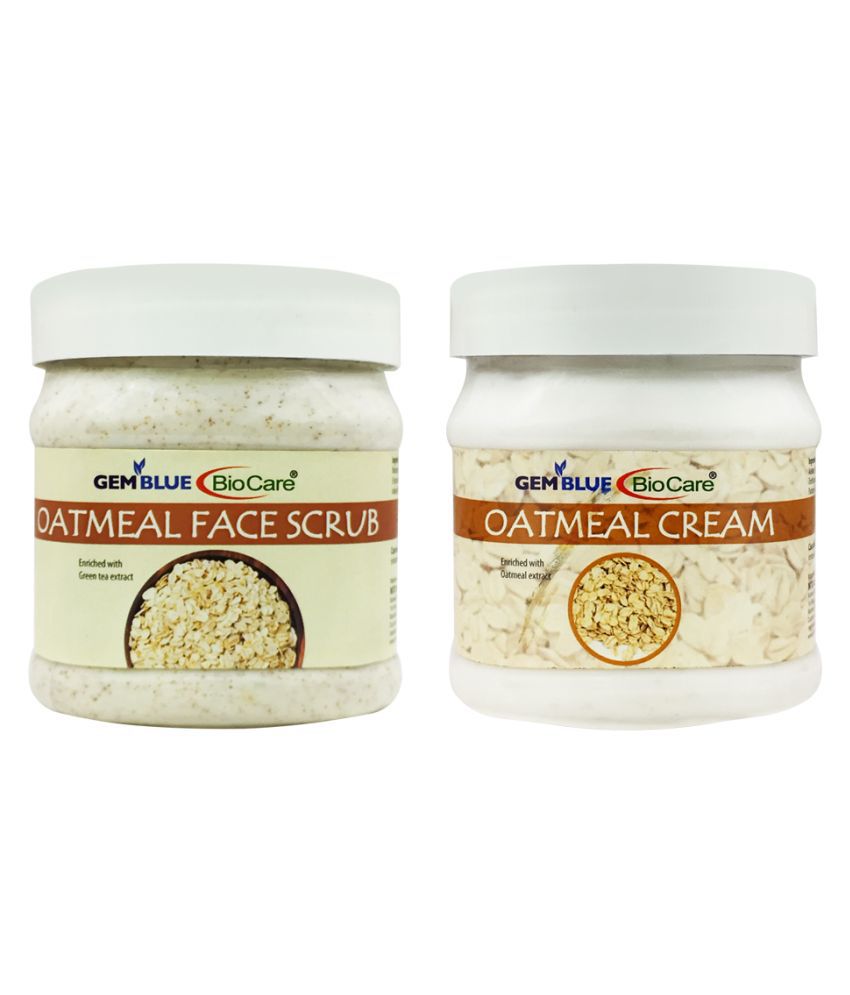     			gemblue biocare Oatmeal Scrub + Cream Facial Kit mL Pack of 2