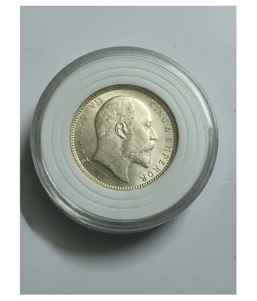     			Edward One Rupee 1905 Silver Coin UNC