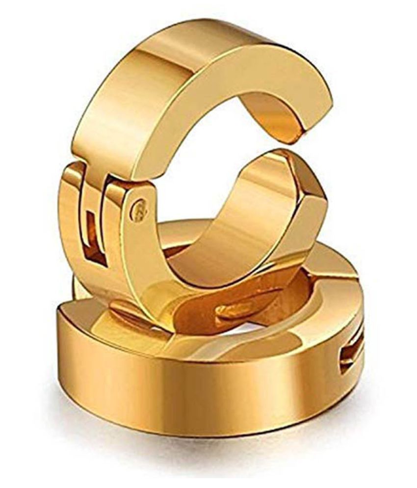 Gold Trendy Stud, Hoop Earring Buy Gold Trendy Stud