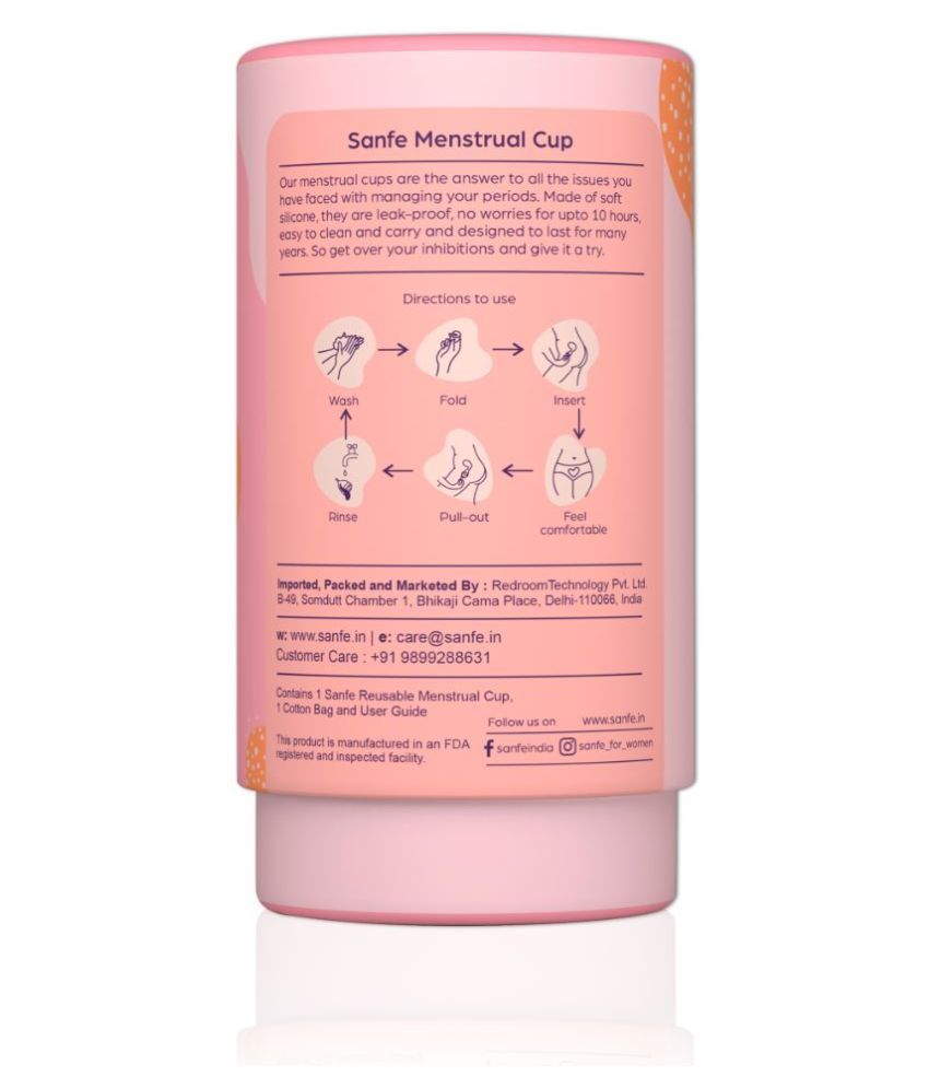 Sanfe Medium Reusable Menstrual Cups for Women 1 Reusable Menstrual Cup Medium Buy Sanfe Medium