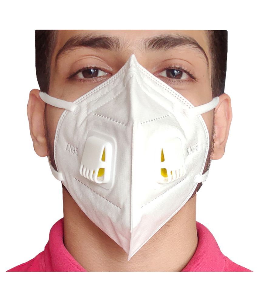 KN95 Smart Protection White Anti Pollution Mask for Men & Women with