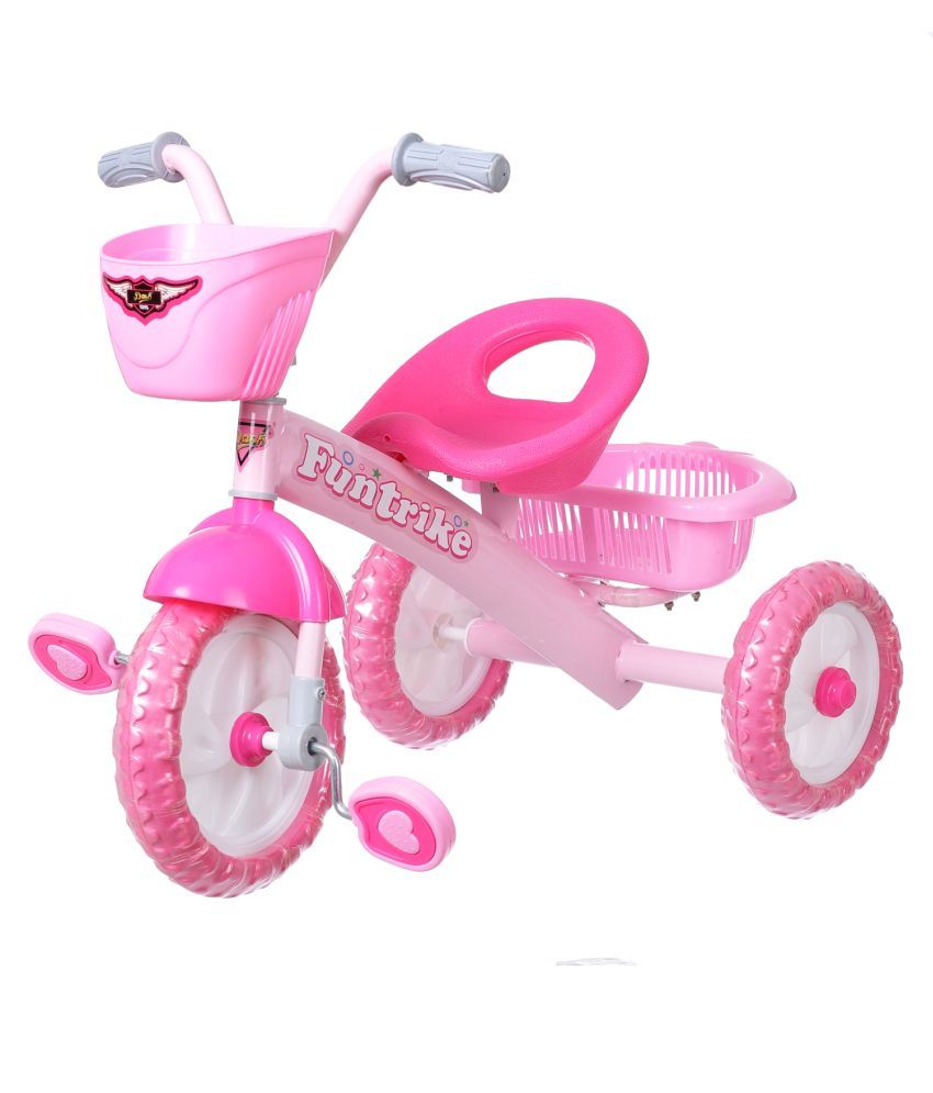 Dash Stylish Kids Tricycles with Front Basket, Backrest Seat, Back