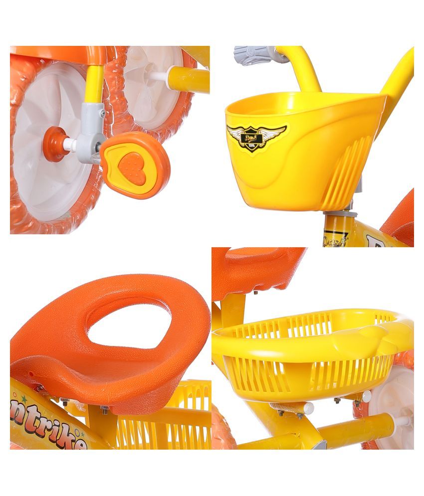 Dash Stylish Kids Tricycles with Front Basket, Backrest Seat, Back