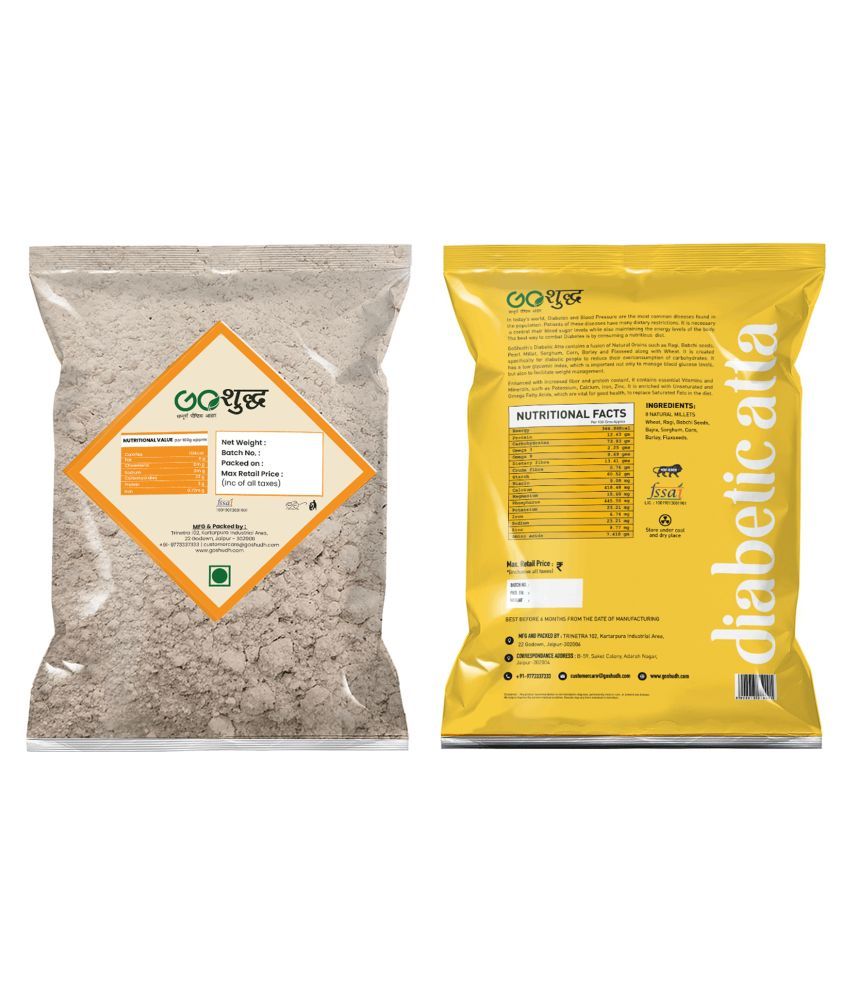 Goshudh Barley Atta/Flour 500GM & Diabetic Atta/Flour 500GM 1 kg Pack