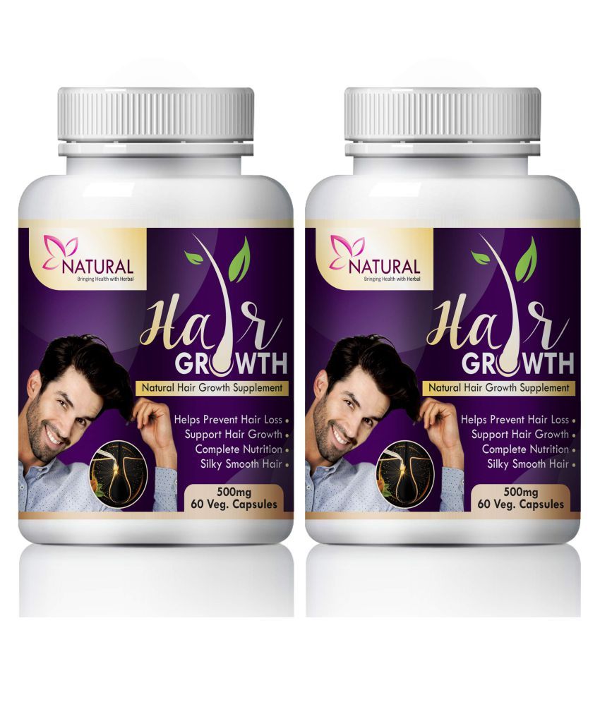 Natural Hair growth for helps growing new hairs Capsule 120 no.s Pack