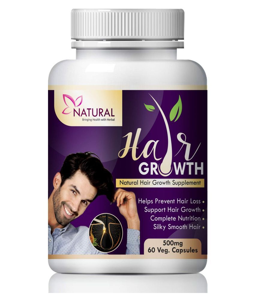 Natural Hair growth for helps growing new hairs Capsule 60 no.s Pack Of 1 Buy Natural Hair