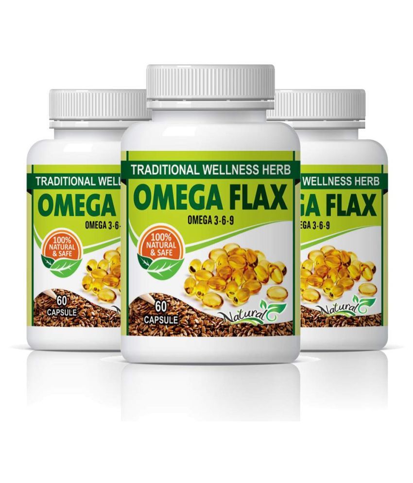 Natural Omega flax for help to immune booster Capsule 180 no.s Pack of