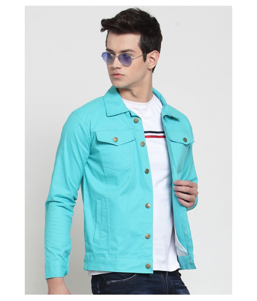 turquoise jean jacket