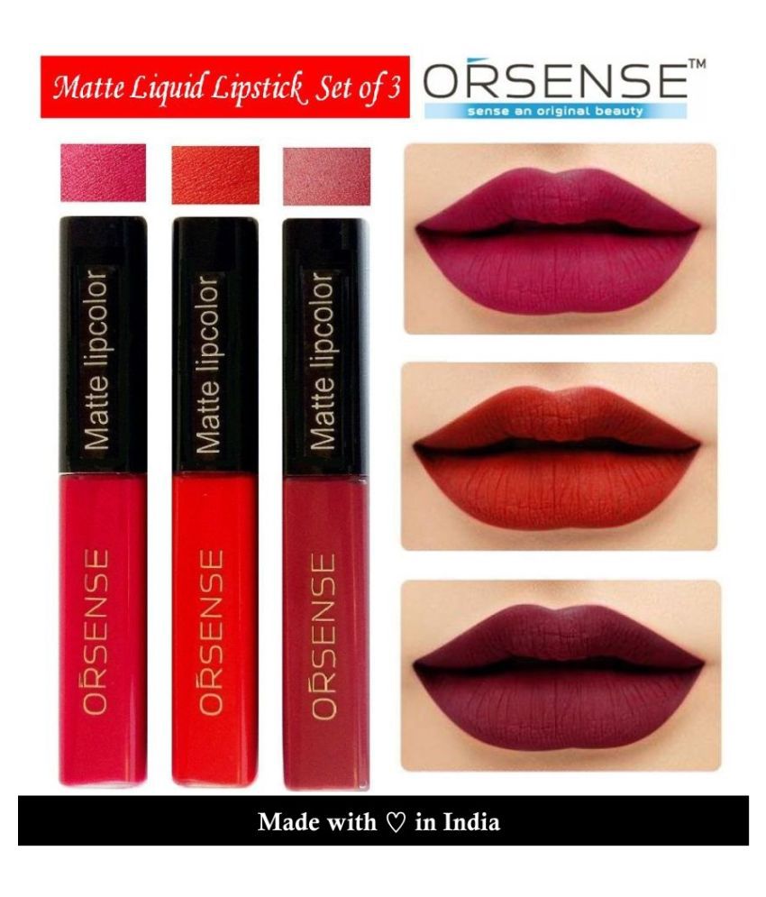     			orsense Liquid Lipstick Multi Pack of 3 4 mL