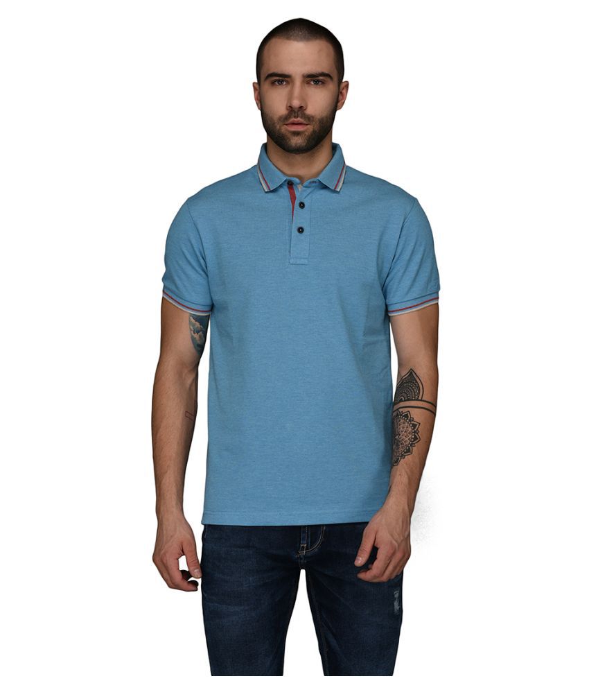 JB Sport Cotton Blue Plain Polo T Shirt - Buy JB Sport Cotton Blue ...