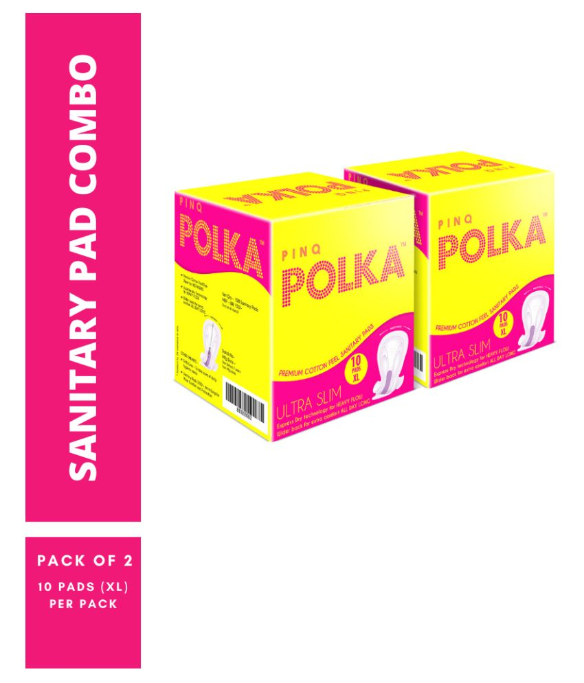 PINQ POLKA Premium Ultra Slim XL 20 Sanitary Pads: Buy PINQ POLKA ...