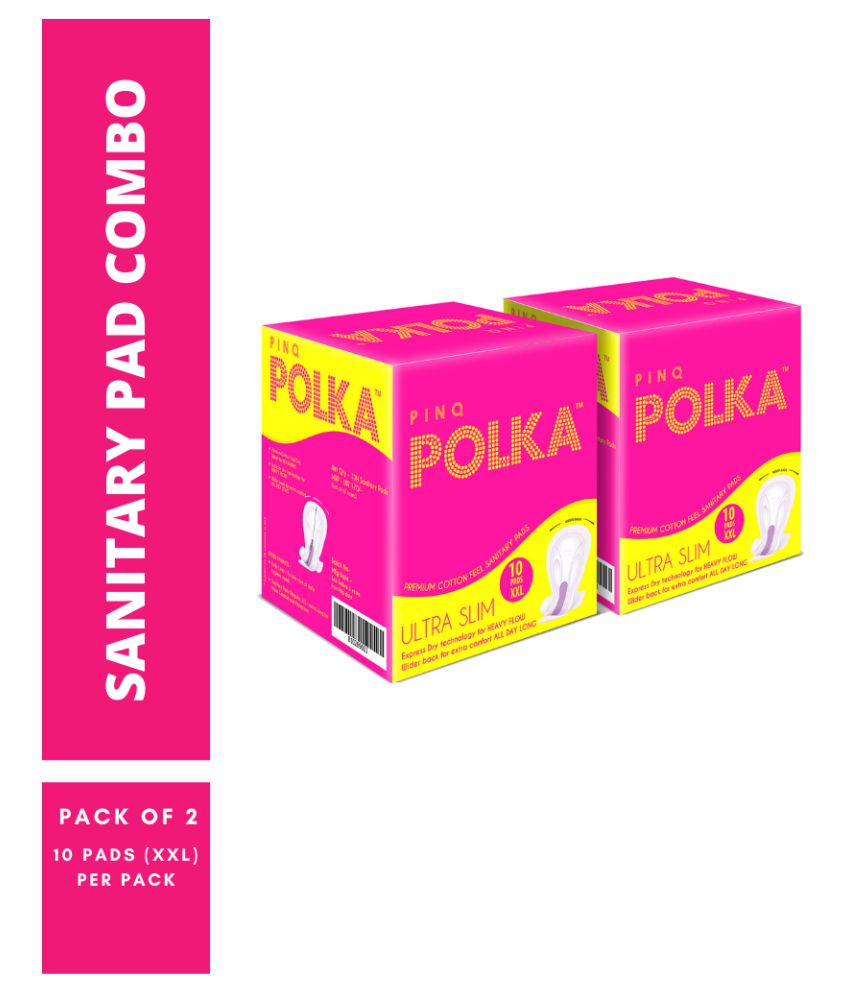 PINQ POLKA Premium Ultra Slim XXL 20 Sanitary Pads: Buy PINQ POLKA ...