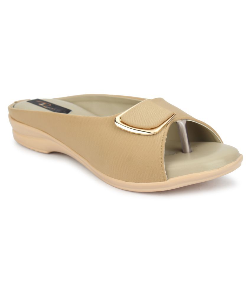 cream flats with ankle strap