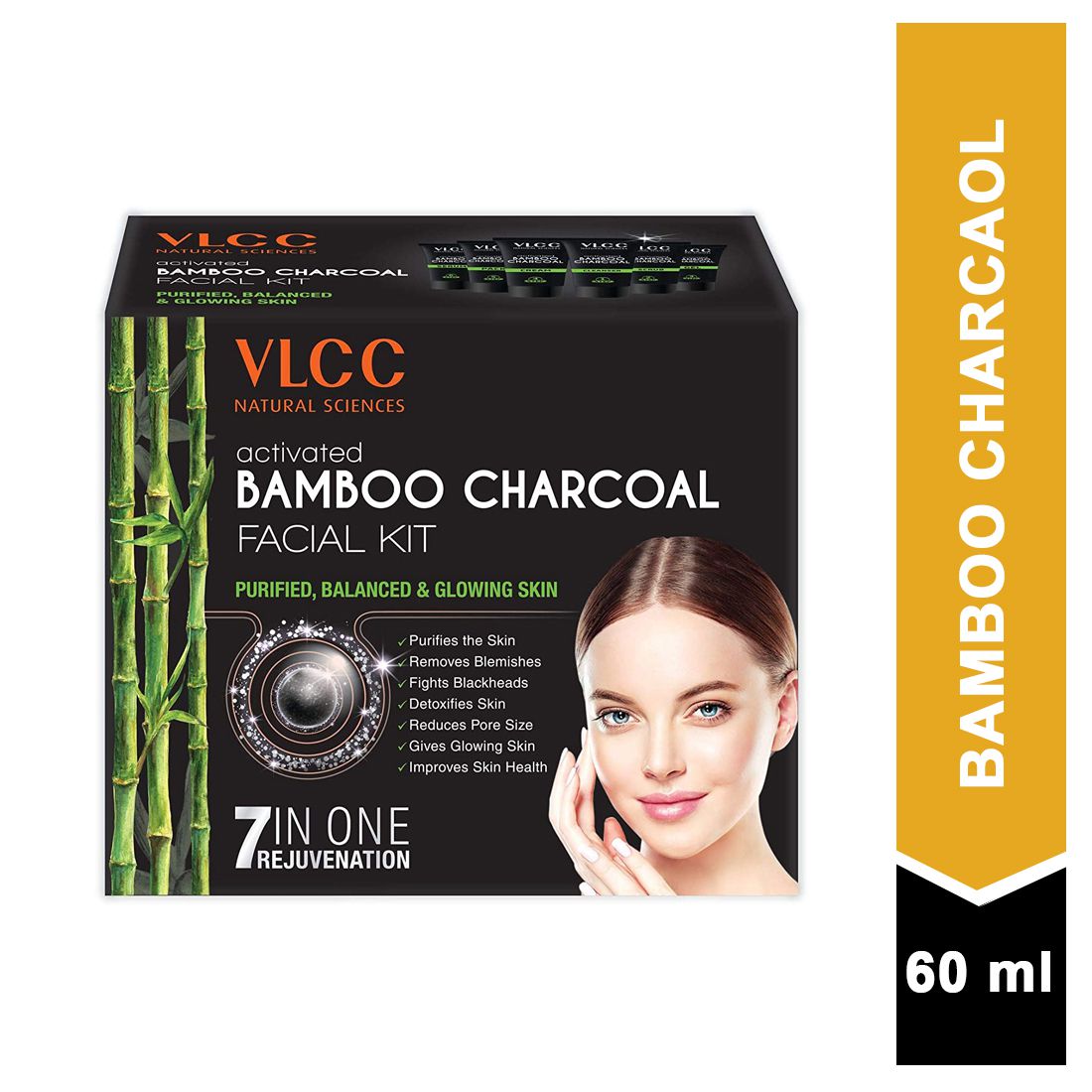 VLCC Activated Bamboo Charcoal Facial Kit 60 g