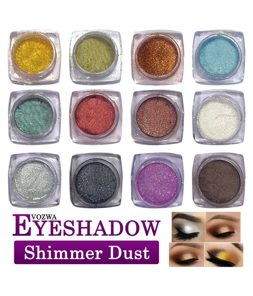 Vozwa Multicolor Eye Shining Shimmer Dust - 12 Pcs: Buy Vozwa 