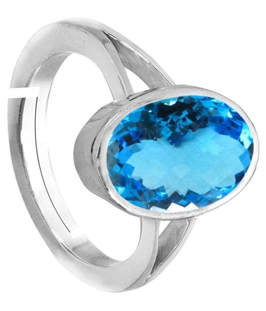 11.25 Carat Blue Topaz Ring Original Natural Certified Oval Cut ...