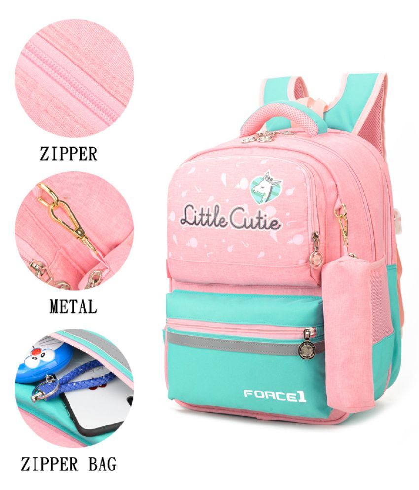 Force 1 Baby Pink School Bag for Girls: Buy Online at Best Price in ...