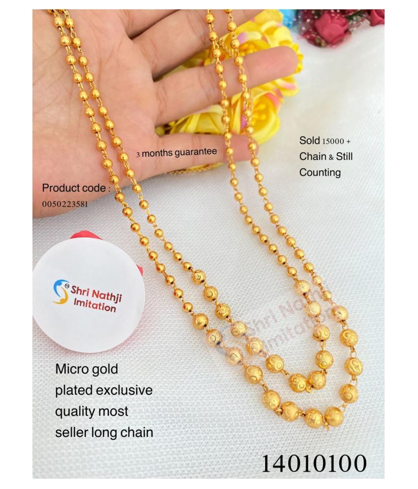 LAYER BALL GOLD PLATED CHAIN JEWELLRY 