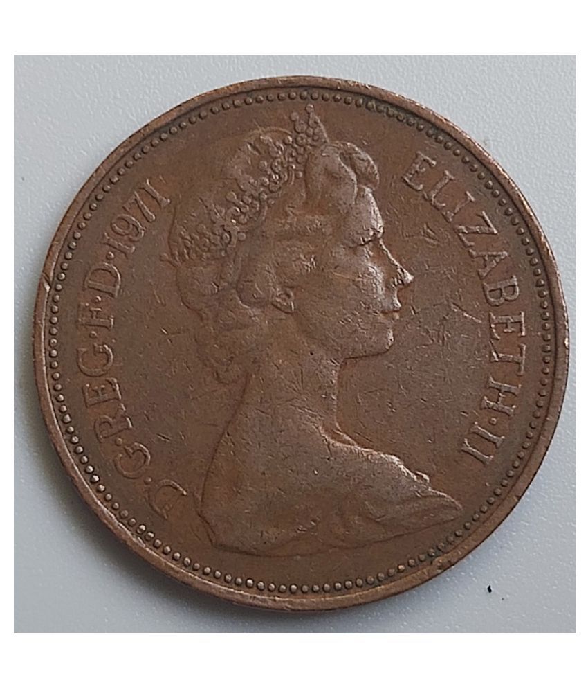 EXTREMELY RARE & CUTE COLLECTIBLE ELIZABETH II YEAR *1971* TWO PENCE