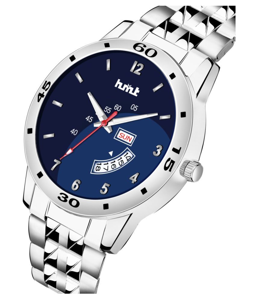 HMTc Day and Date Analog Stainless Steel Analog Men's Watch Buy HMTc