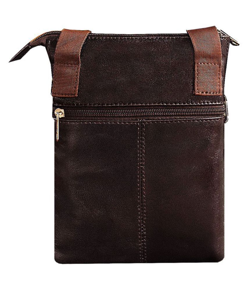 men's vegan leather messenger bag