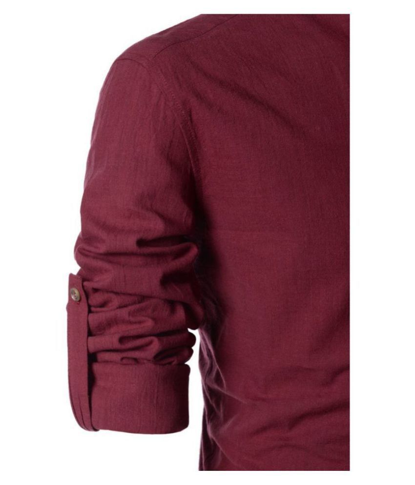 linen maroon shirt