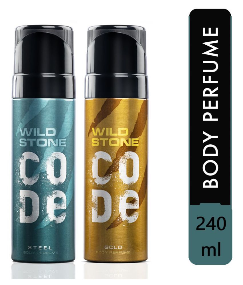     			Wild Stone (1 Steel + 1 Gold) - 120ml - SG-01 Body Spray - For Men (240 ml, Pack of 2)