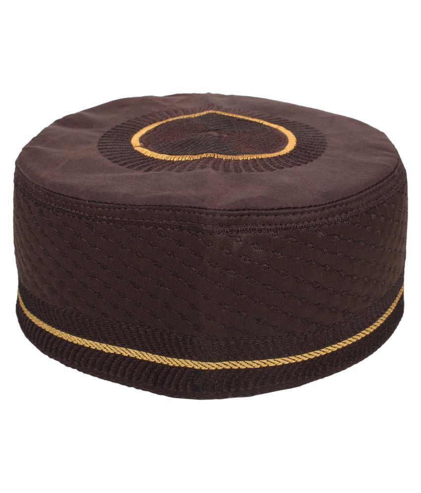 Hind Arabian Namaaz Topi 21 5 Inch Brown Cotton Caps Buy Online Rs Snapdeal