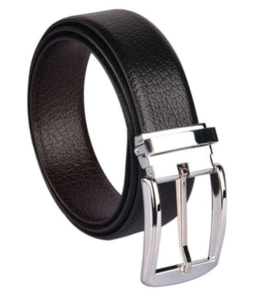 RK BELT Black Faux Leather Formal Belt