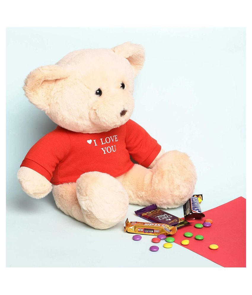 Teddy Bear For Girls Kids I Love You 25 Cm Buy Teddy Bear For Girls Kids I Love You 25 Cm Online At Low Price Snapdeal