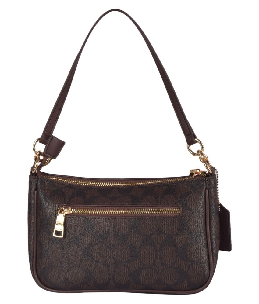 Coach Brown Faux Leather Sling Bag - Buy Coach Brown Faux Leather Sling Bag  Online at Best Prices in India on Snapdeal